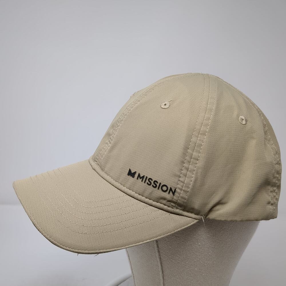 Mission Strapback Baseball Cap Solid Beige One Si… - image 3